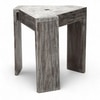 Avina Sheesham Wood Set of 2 End Tables / Tea Tables in Rustic Grey Matte Finish