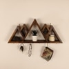 Heritage Wooden Wall Shelf Organiser With Key Holders