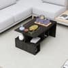Hexa Engineered Wood Coffee Table With Storage In Flower Wenge