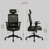 Eterna High Back Ergonomic Study Chair in Black Colour