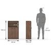 Miles Engineered Wood Bookshelf In Classic Walnut Finish