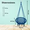 Swingzy Cotton Netted Rope Hanging Swing Chair for Adults and Kids Blue
