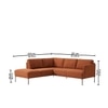 Modernelegance Wood Right Aligned 3-Seater With Upholstery Non Storage Sofa In Brown Colour