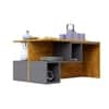 Hexa Engineered Wood Coffee Table With Storage In Giant Wood And Slate Grey