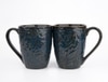 Blue Wildflower Ceramic Coffee Mug Set