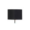 Declan Black Fabric Floor Lamp with Black Iron Base