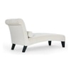 Knup Velvet Chaise Lounger in Cream Colour