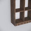 8 Shelves Open Multipurpose Matrix Kitchen Cabinet In Cochwood Brown Finish