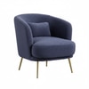 CITIUM Fabric Accent Chair in Blue Colour