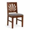 Globally Indian Vedika Solid Sheesham Wood 6 Seater Dining Table Set 6 Chairs Grey
