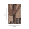 Handmade Wool Area Rug Modern Abstract Brown Beige 5 x 8 Feet Carpet