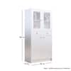 Hexa Engineered Wood Bookshelf Multipurpose Storage Rack in Frosty White Colour