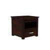 Prashiv Solid Wood Bedside Table in Walnut Finish