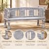 Wollman Mango Wood Bench In Grey Finish