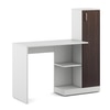 Troy Study Table Frosty White Choco Walnut