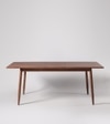 Bymal Solid Wood Dining Table In Dark Brown Finish