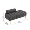 Doe Buck Luxury Boucle Accent Lounge Chair in Grey Colour with Gold Metal Legs