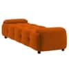 Melon Velvet 5 Feet Ottoman Bench in Orange Color