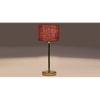 Maroon Jute with Metal Gold Table Lamp