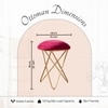 Lush Velvet Cross Metallic Stool in Maroon Color
