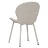 Scandinavian Navon Dining Chair White Matte Beige Finish