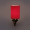 Devansh Metal Electric Wall Light in Antique Gold Colour with Red Shade Count of 1 Light
