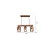 Symmetric Brown Solid Wood Cluster Hanging Light