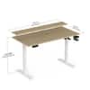 Wrick Plus Height Adjustable Study Table European Oak & White