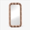 Zyra Fabric Floor Mirror in Beige Colour