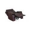 Ohio Leatherette One Seater Manual Recliner in Brown Colour