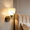 Eliante Modern Wall Lights Mild Steel & Glass Material Antique, Brown & White Finish