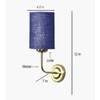 Devansh Metal Electric Wall Light in Gold Colour with Blue Shade Count of 1 Light