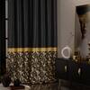 Stoa Paris Satin Long Door Curtains, Room Darkening Blackout Curtains - Pack of 2, Regal Slate - With Back Lining