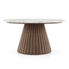 Sienne Round Solid Wood and Toronto Coffee Table in Bronzed Oak Finish