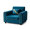 Nuha 1 Seater Sofa In Fabric Teal Color