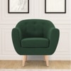 Colam Velvet 1 Seater Sofa in Green Colour