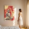 Abstract Buddha Canvas Wall Art 22 x 34 Inch