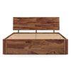 Boston Solid Wood King Size Box Storage Bed In Teak Finish