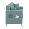 Convil Velvet 3 Seater Sofa in Tourquise Color