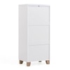 Oslo High Gloss Tall Chest Of Five Drawers Finish - white