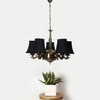 Devansh Gold Wall Mounted Lamp With Black Cotton Shade