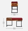 Rawlin Solid Wood Bench in Rustic Teak Finish