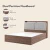 Tyra King Size Bed Box Storage In Classic Walnut Finish