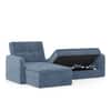 Peckham 3 Seater Click Clack Sofa Cum Bed In Ocean Weave Colour