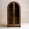 Linn Solid Wood Crockery Cabinet in Dark Finish