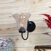Devansh Metal Electric Wall Light in black Colour with Transparent Shade Count of 1 Light