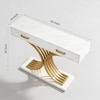 White Metal Console Table in White & Gold Colour