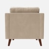 Reiti Velvet 1 Seater Sofa in Cream Colour