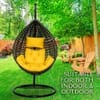 Premium Egg Single Seater 6 Star Swing Chair Yellow