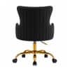 Doe Buck Adan Modern Black Velvet Office Chair
